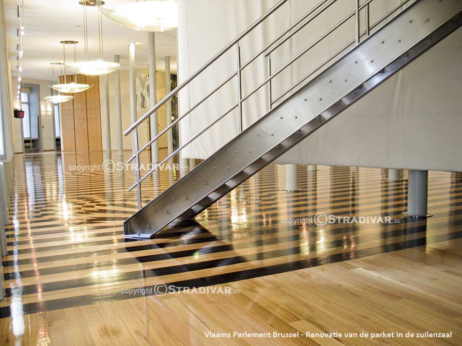 vlaams parlement zuilenzaal parket schuren renovation parlement bruxelles